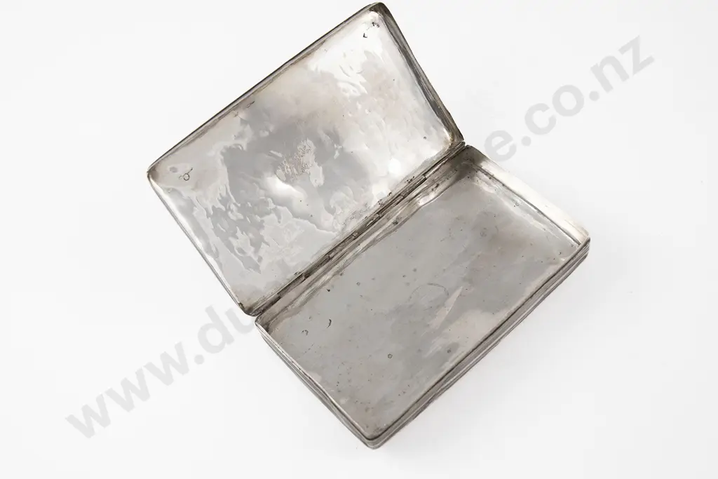 Late C19th Dutch Silver Cigarette Box Image 1++