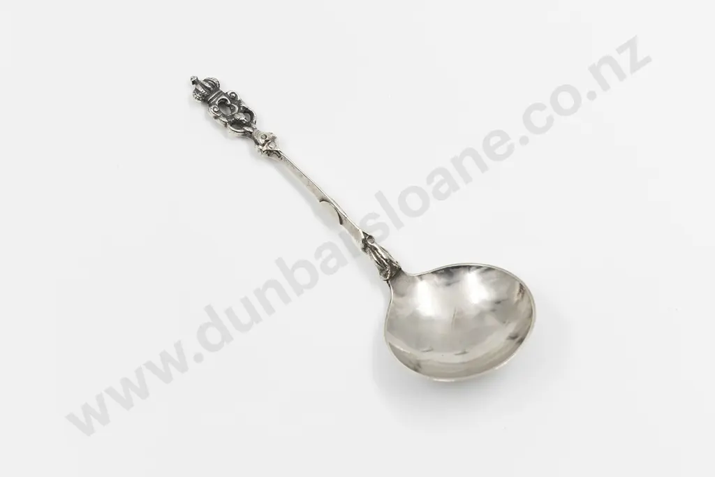 C19th Dutch Silver Serving Spoon Image 1++
