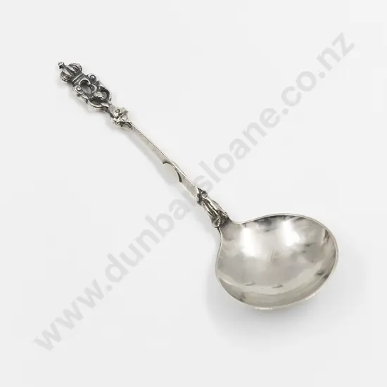 C19th Dutch Silver Serving Spoon