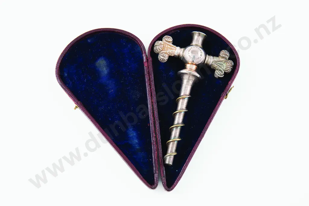 Antique S/Plate Champagne Tap - Corkscrew Image 1++