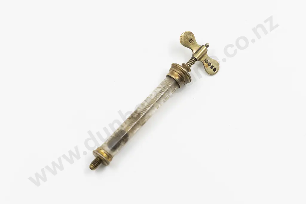 Victorian Silver Gilt Mounted Syringe Image 1++