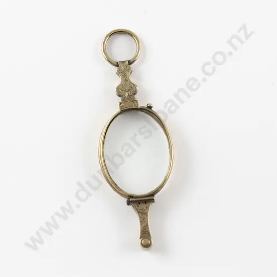 Victorian Gold Plated Folding Lorgnettes