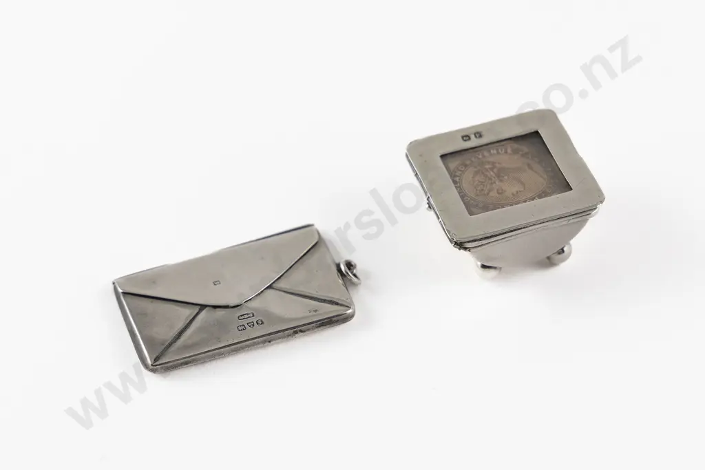 Victorian S/S Stamp Box and Stamp Case Image 1++