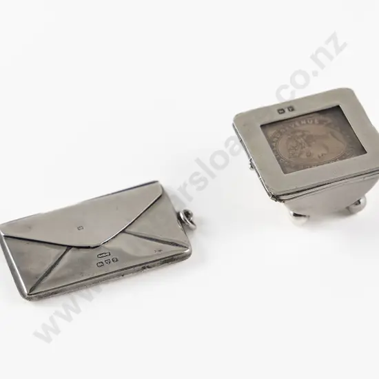 Victorian S/S Stamp Box and Stamp Case