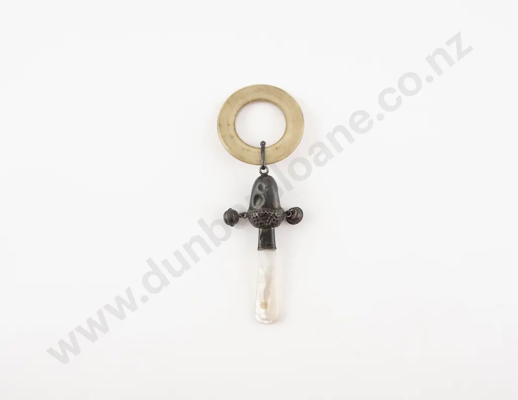 S/S Acorn Shape MOP Babies Rattle Image 1++