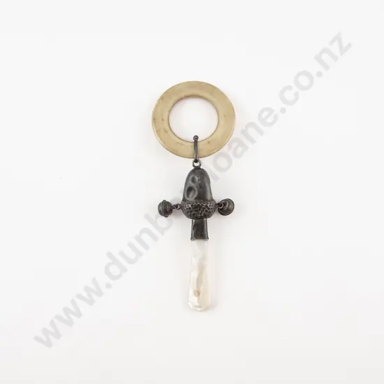 S/S Acorn Shape MOP Babies Rattle