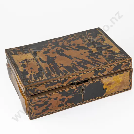 Vict Tortoiseshell Sewing Box