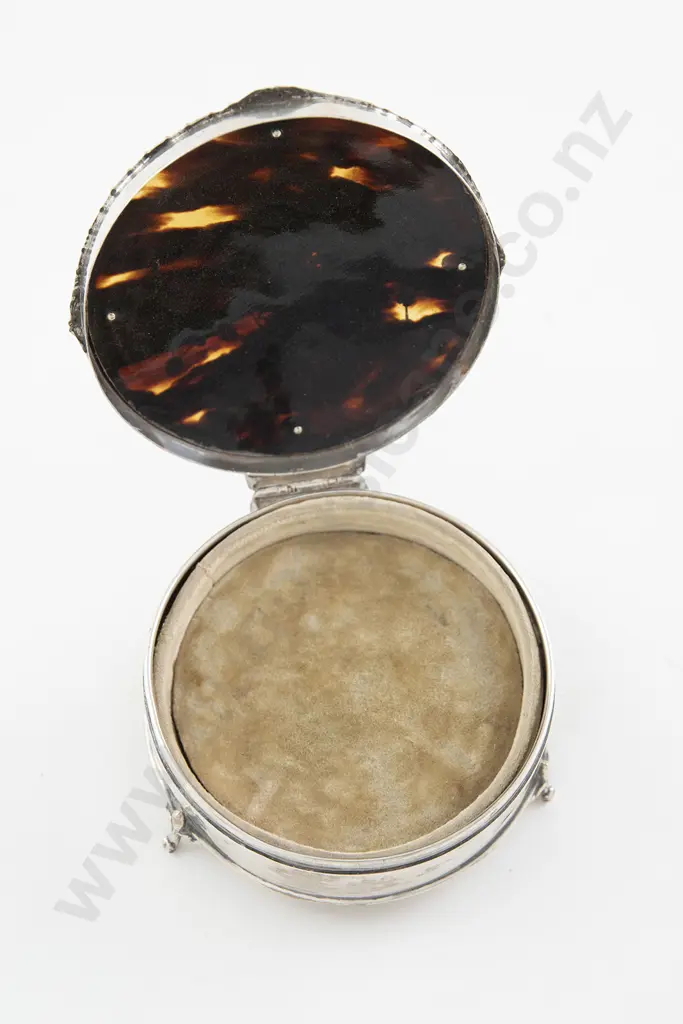 S/S Tortoiseshell & Pique Work Jewellery Box By Mappin & Webb Image 1++