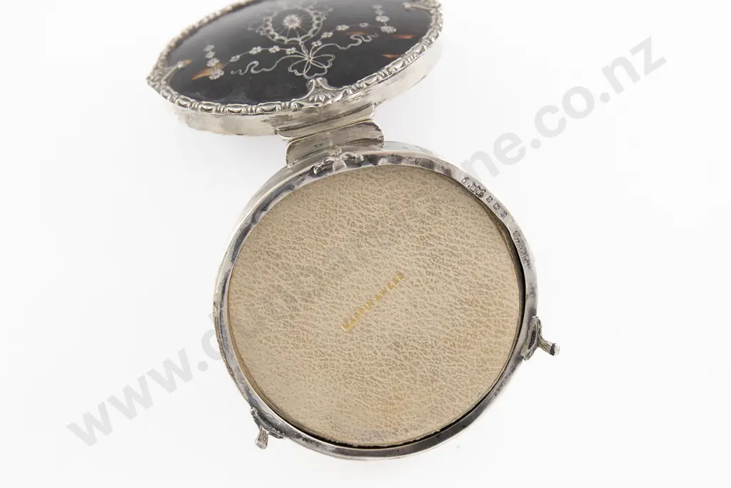 S/S Tortoiseshell & Pique Work Jewellery Box By Mappin & Webb Image 1++