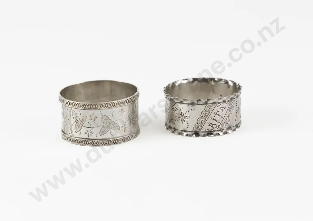 Two NZ S/S Napkin Rings Image 1++