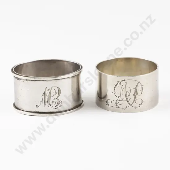 Two NZ S/S Napkin Rings