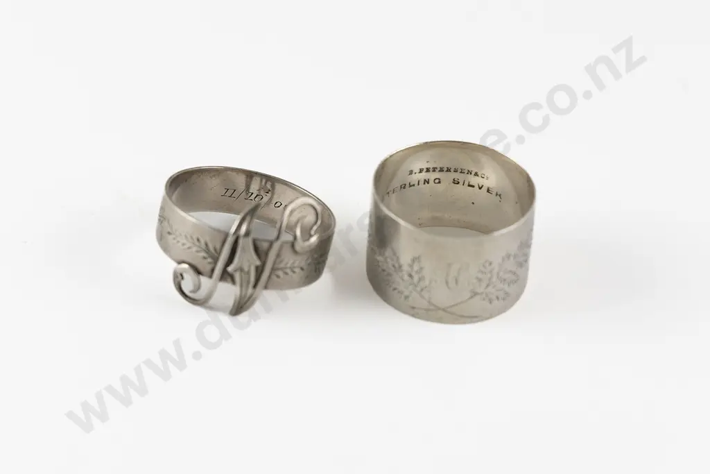 Two NZ S/S Napkin Rings Image 1++