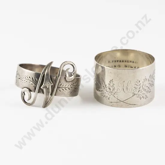 Two NZ S/S Napkin Rings