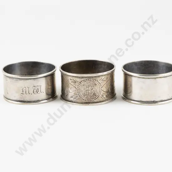 Three NZ S/S Napkin Rings