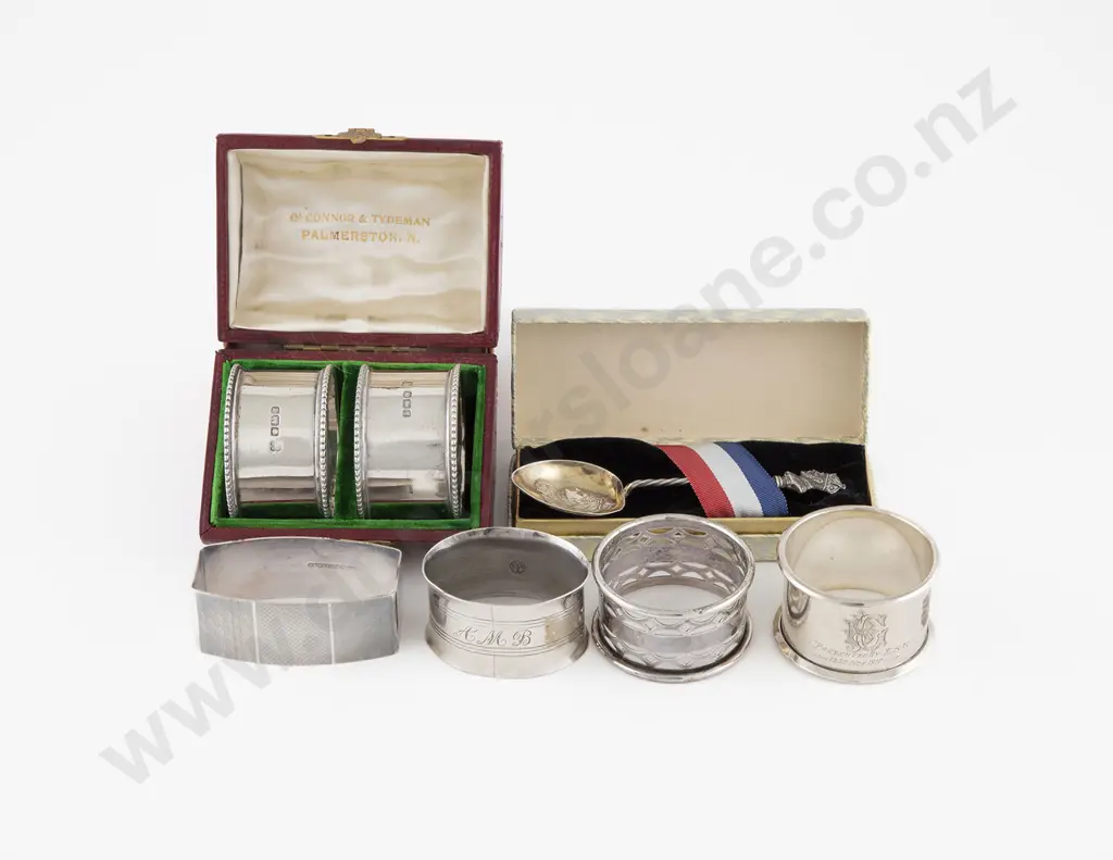 Six S/S and S/Plate Napkin Rings Image 1++