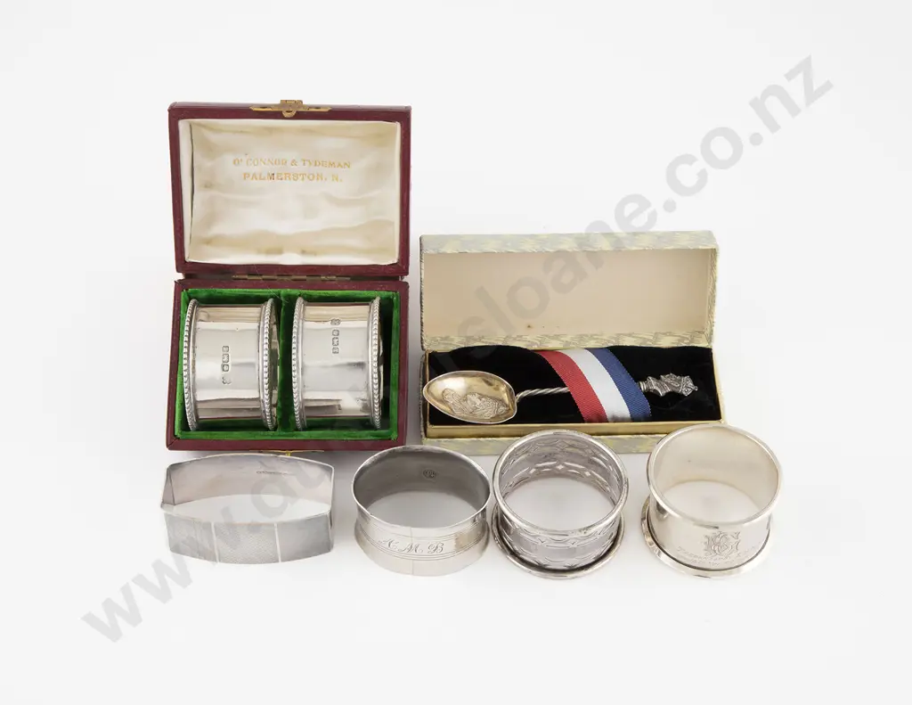 Six S/S and S/Plate Napkin Rings Image 1++