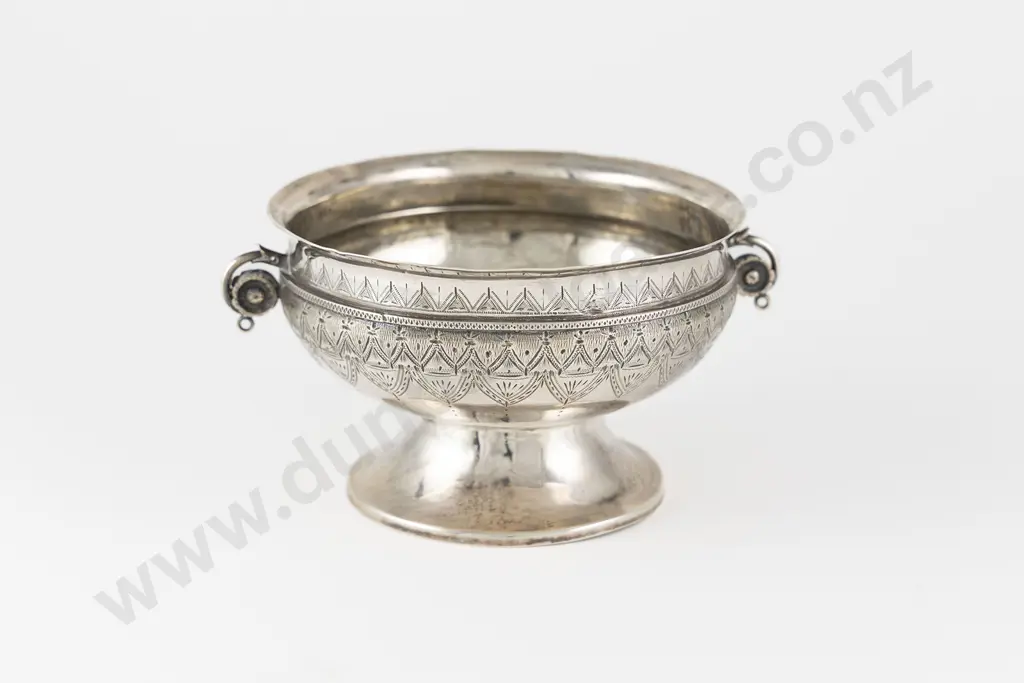 NZ S/S Footed Bowl By Frank Grady Image 1++