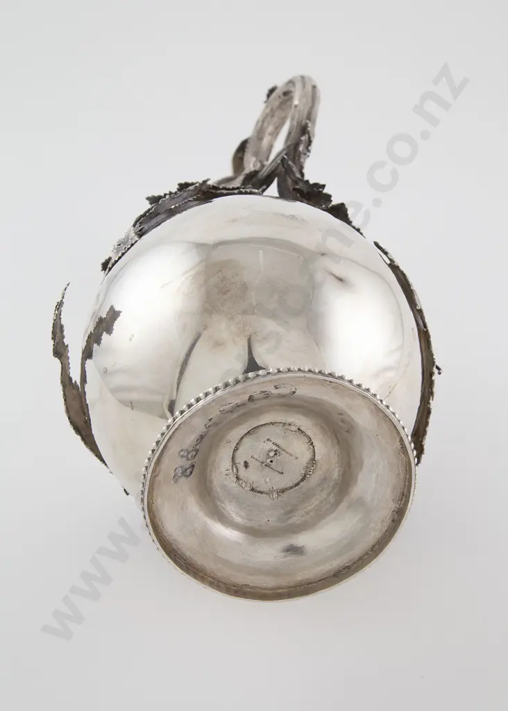 Rare C19th Australian Silver Wine Ewer By William Edwards Of Melbourne Image 1++