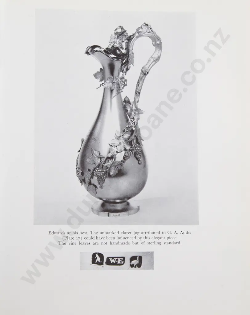 Rare C19th Australian Silver Wine Ewer By William Edwards Of Melbourne Image 1++