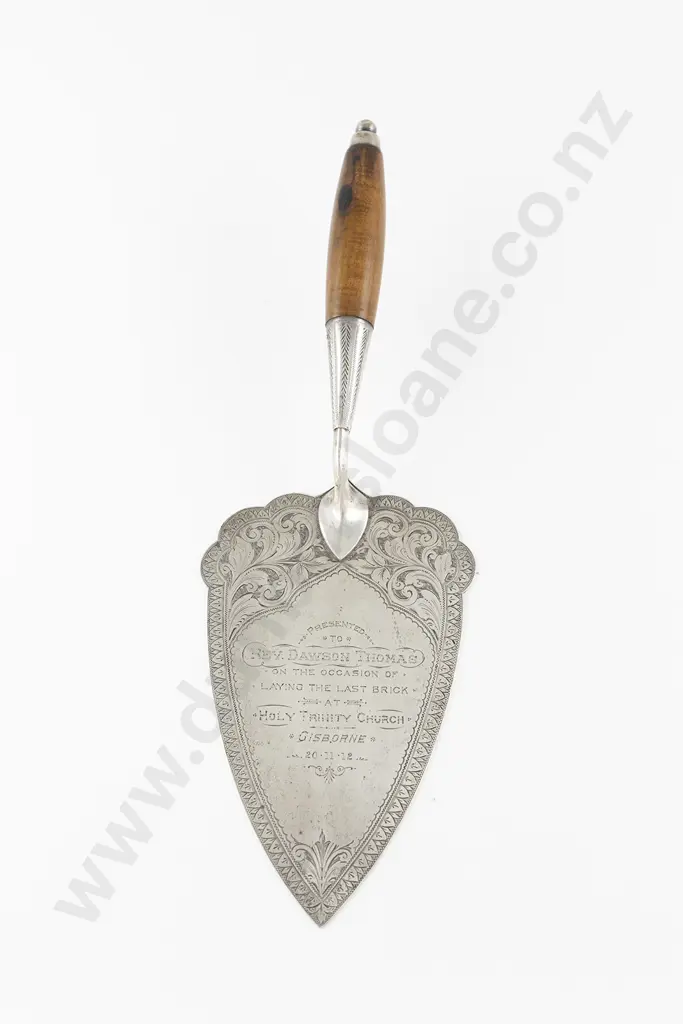 NZ S/S Presentation Trowel By Robert Seymour Gisborne Image 1++