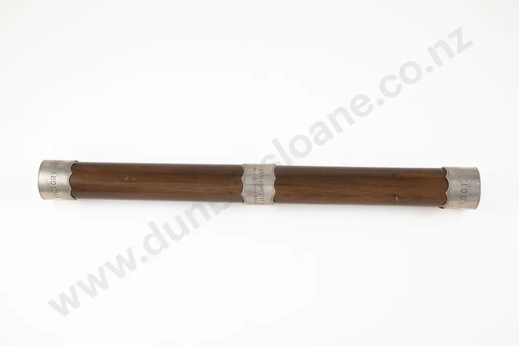 NZ S/S Mounted Masonic Presentation Wooden Baton Image 1++