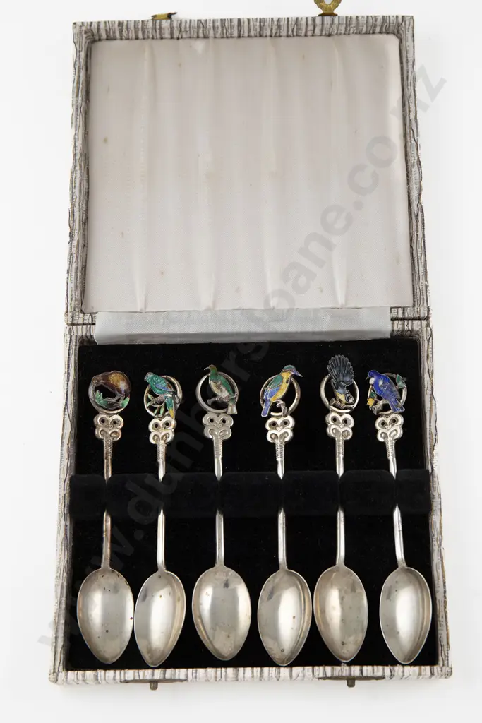 Cased Set Of Six NZ S/S Teaspoons Image 1++
