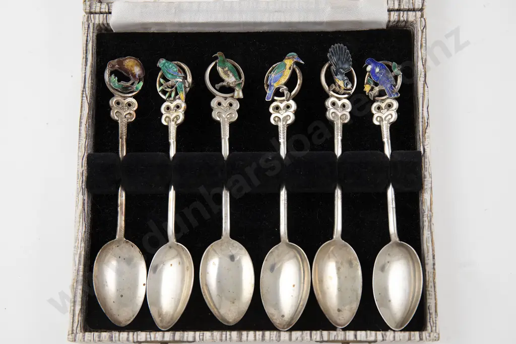 Cased Set Of Six NZ S/S Teaspoons Image 1++