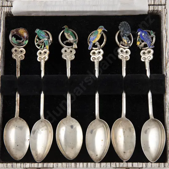 Cased Set Of Six NZ S/S Teaspoons