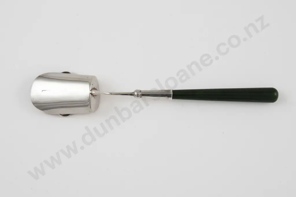 Rare Vict NZ S/S & Greenstone Handled Sugar Shovel Image 1++
