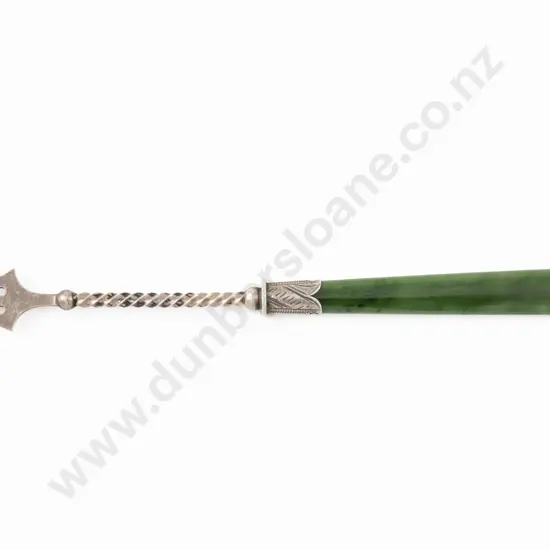 NZ Made S/S & Greenstone Handled Pickle Fork
