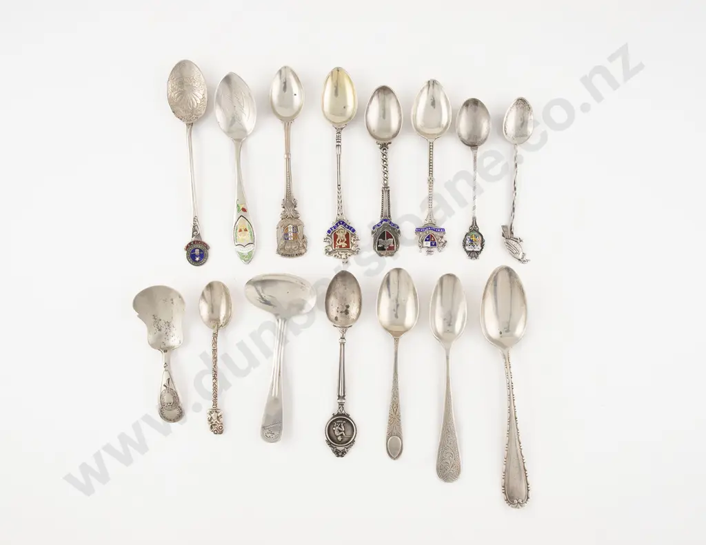 15 Various S/S & Enamel Souvenir & Other Spoons Image 1++