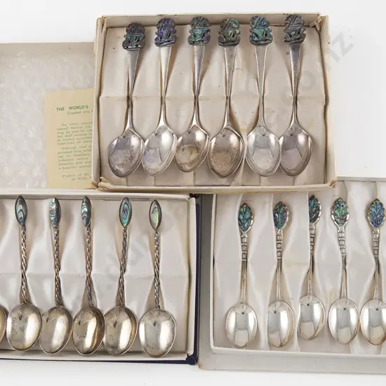 Boxed Set Six S/Plate NZ Coffee Spoons