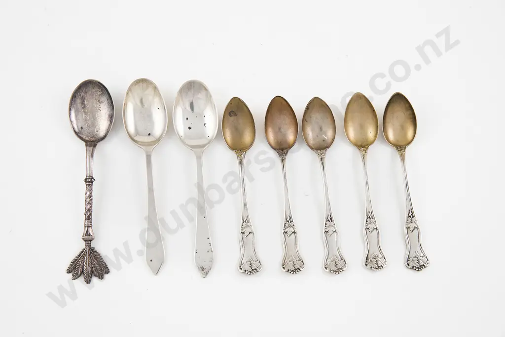 Set Of Five NZ S/S Gilt Spoons By Frank Grady Image 1++