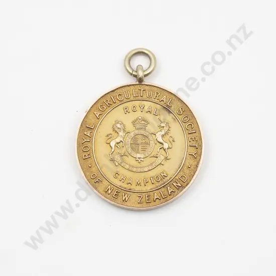 9ct Gold Royal Agricultural Society of NZ Medallion