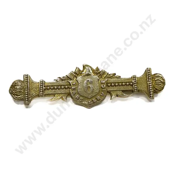 15ct Gold Six Year Long Service Fireman's Bar