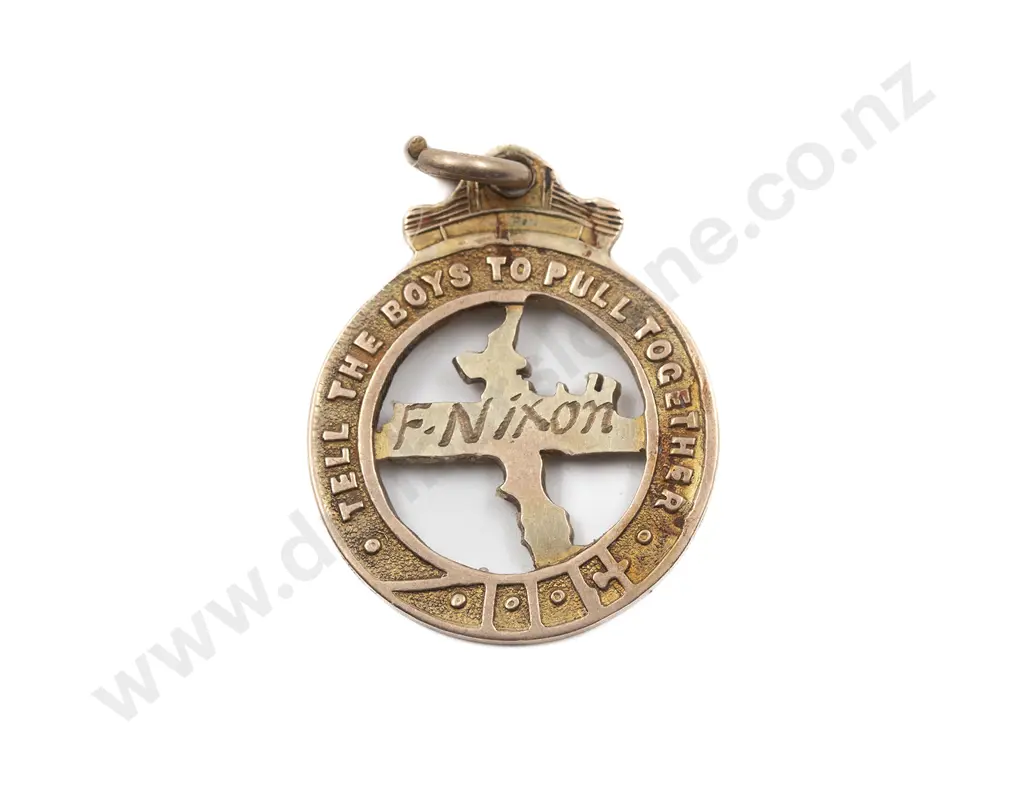 NZ Locomotive E.F. & C. (Engineers Firemen & Cleaners) Association C.1915 Membership Fob Medal Image 1++