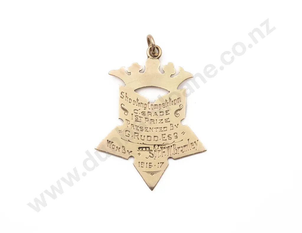 NZ 9ct P&T Engineers No.1 Coy Medallion Image 1++