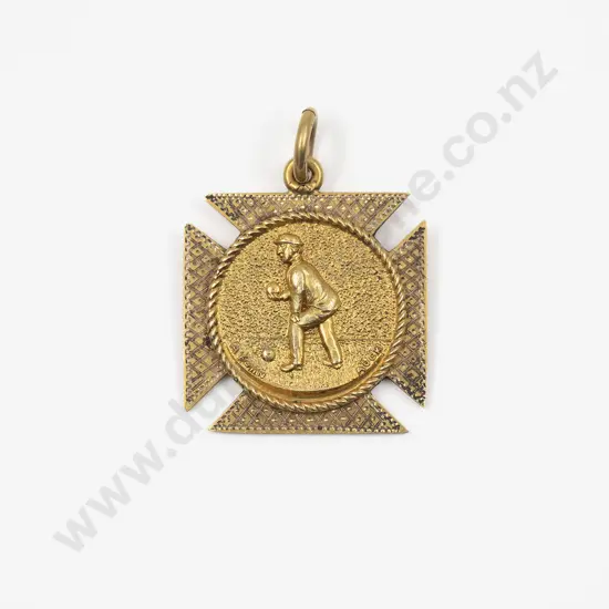 NZ Colonial 9ct Sports Medallion