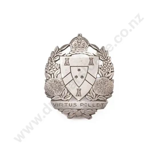 Late C19th NZ Silver Prefects Badge for King's College (Auckland)