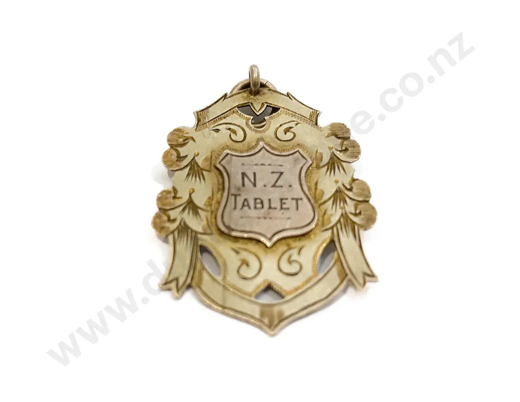 9ct Gold 'NZ Tablet' Medallion Image 1++