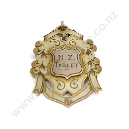 9ct Gold 'NZ Tablet' Medallion