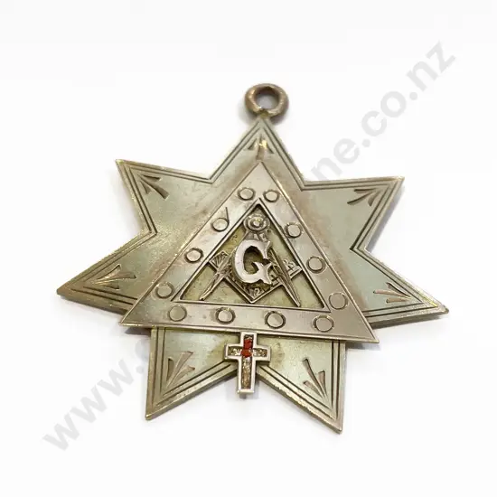 Cased 9ct Gold Masonic Medallion