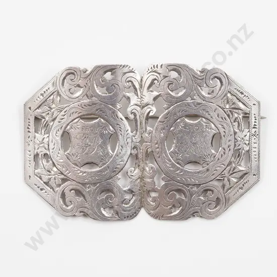 NZ Silver Two Section Buckle Made in a Brooch