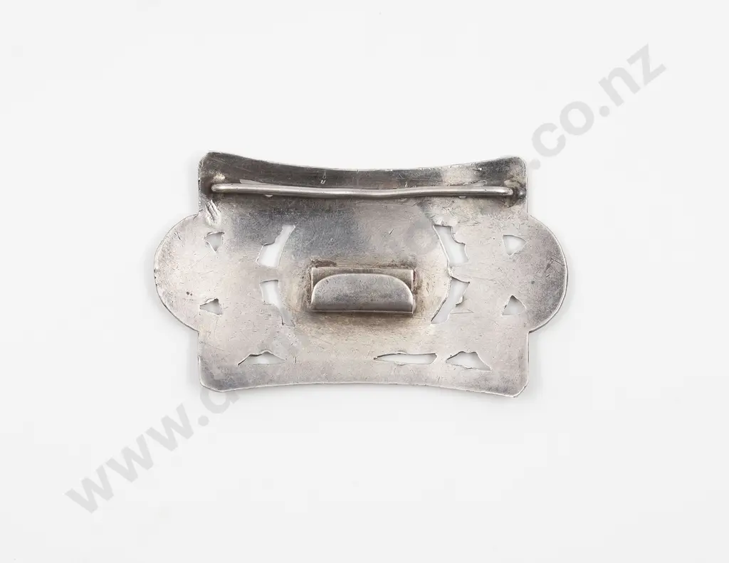 NZ Silver Single Section Buckle Image 1++