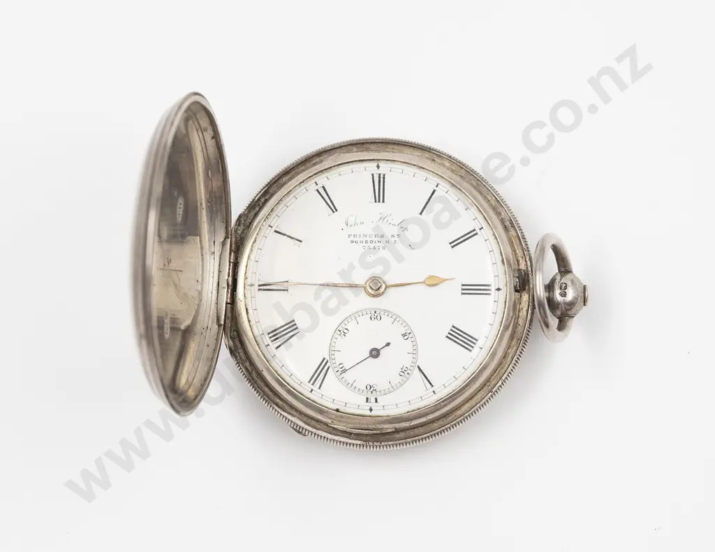 NZ Historical S/S Hunter Cased Lever Wind Pocket Watch Image 1++