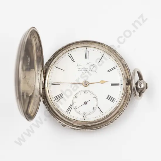 NZ Historical S/S Hunter Cased Lever Wind Pocket Watch