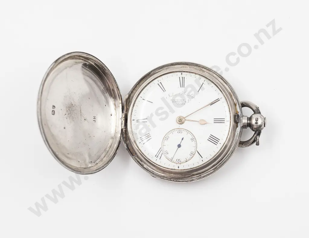 NZ Historical S/S Hunter Cased Lever Wind Pocket Watch Image 1++
