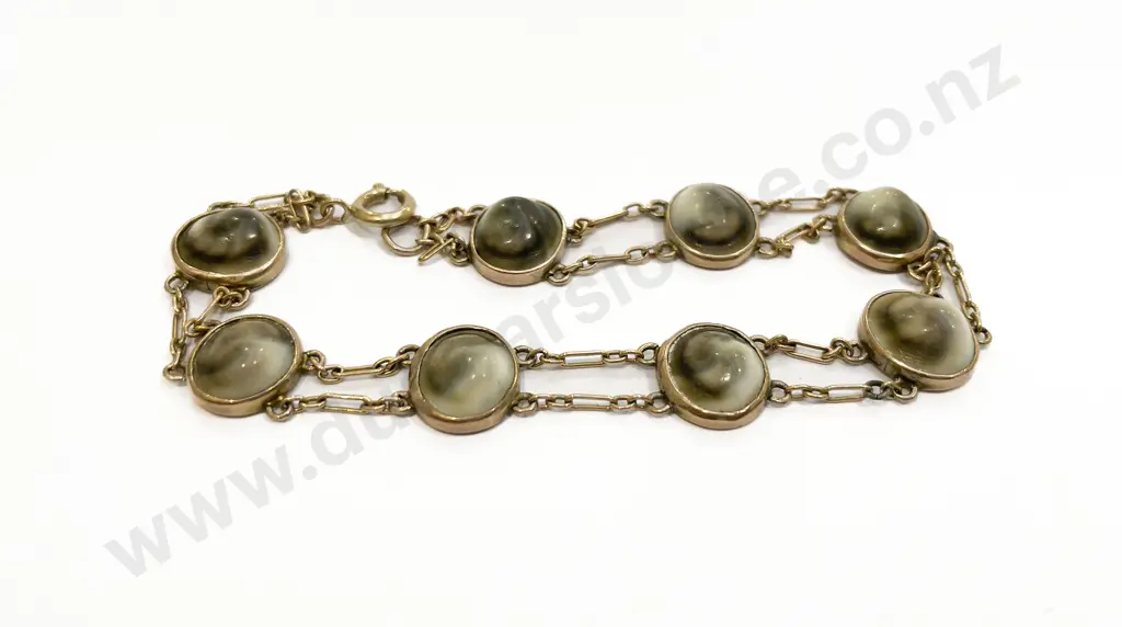 NZ Colonial 9ct 'Cats Eye' Bracelet Image 1++
