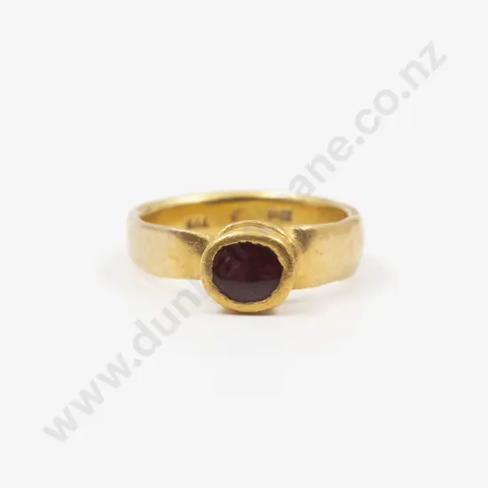 NZ Ann Culy Dunedin 22ct Single Ruby Ring