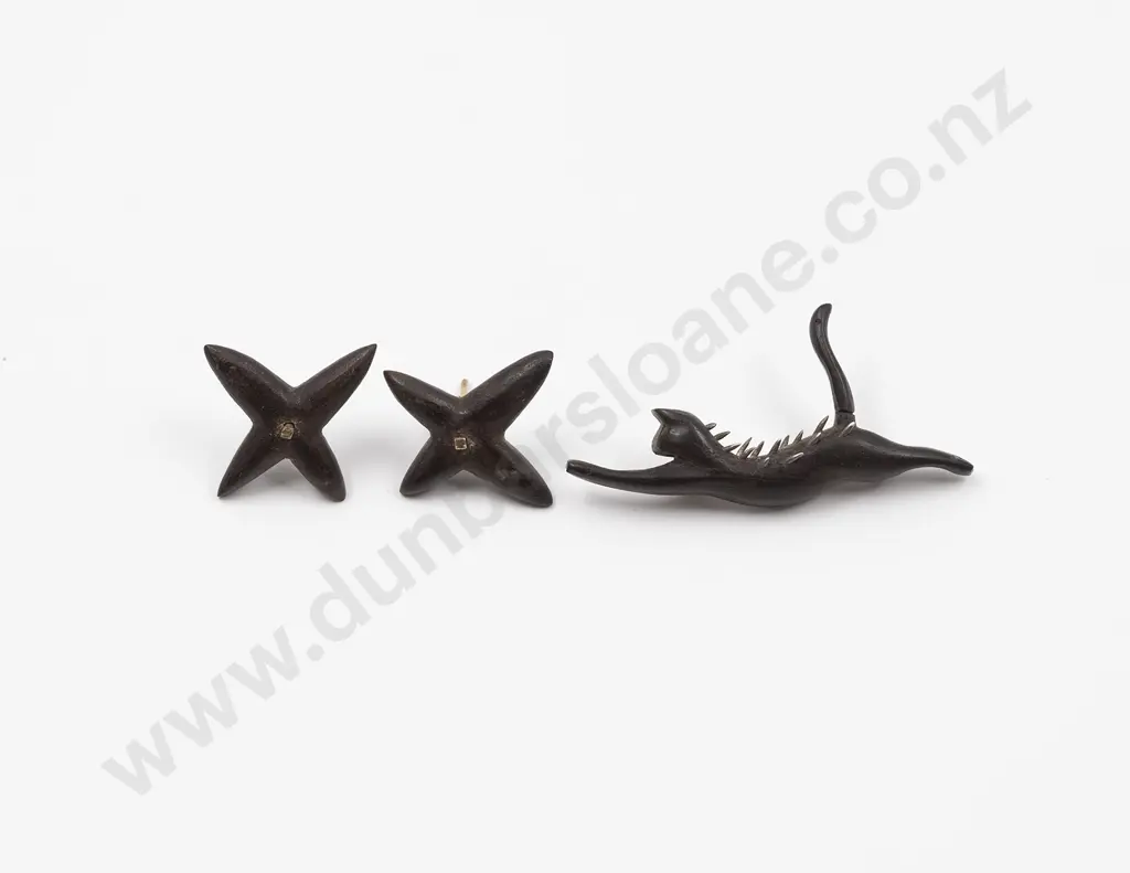Ex Avid NZ Jeweller Cat Brooch and Earrings Image 1++